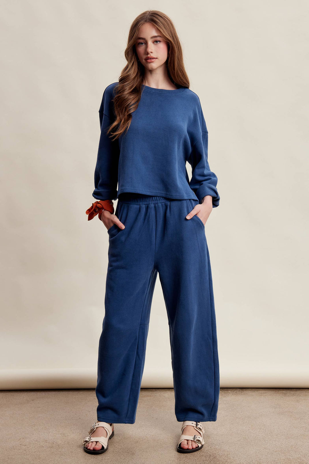 PRE-ORDER-Relaxed Stretch Cotton Knit Lounge Set