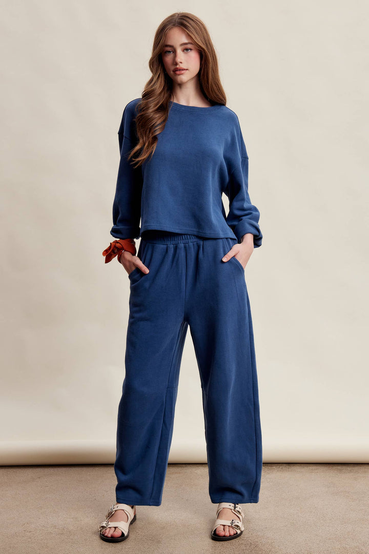 PRE-ORDER-Relaxed Stretch Cotton Knit Lounge Set