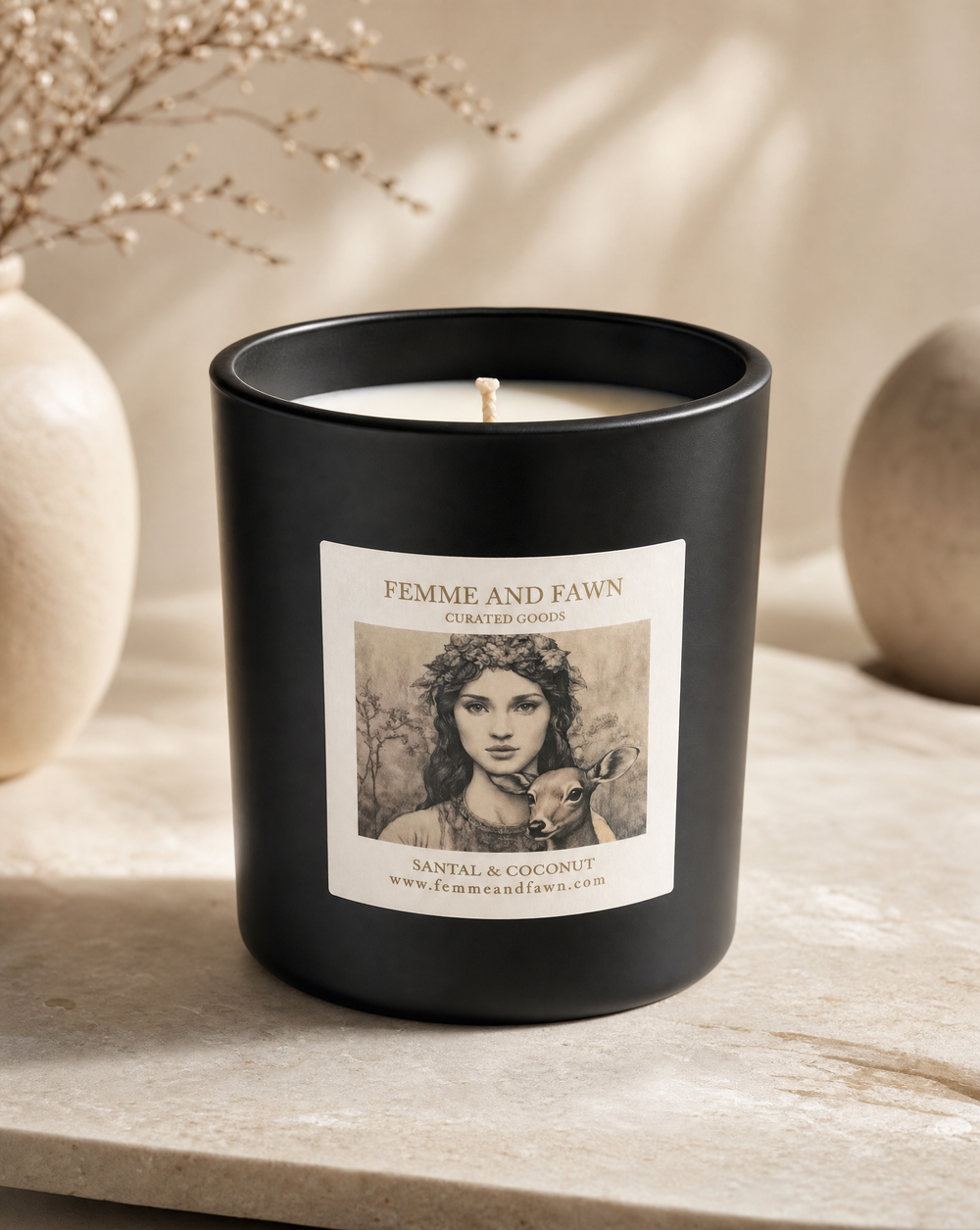Femme & Fawn Signature Candle – Santal & Coconut