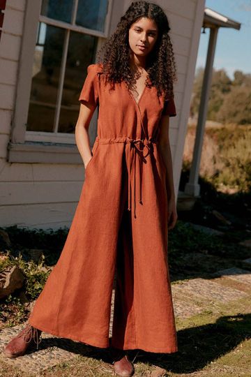 Christy Dawn-The Dawn Jumper | Rust Linen