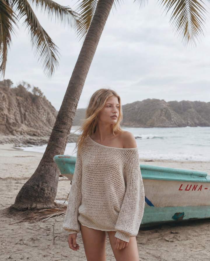 Laurel Canyon Crochet Knit Pullover