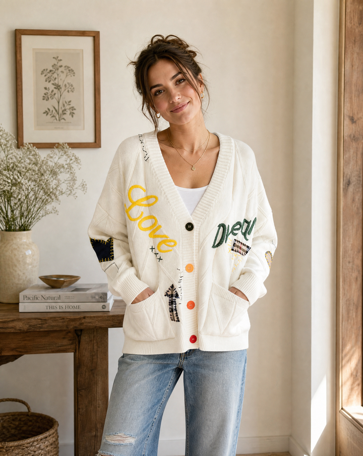 Love Dream Embroidered Cardigan