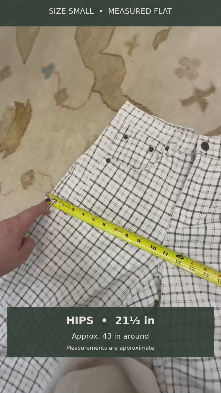 Oxford Plaid Barrel Pants