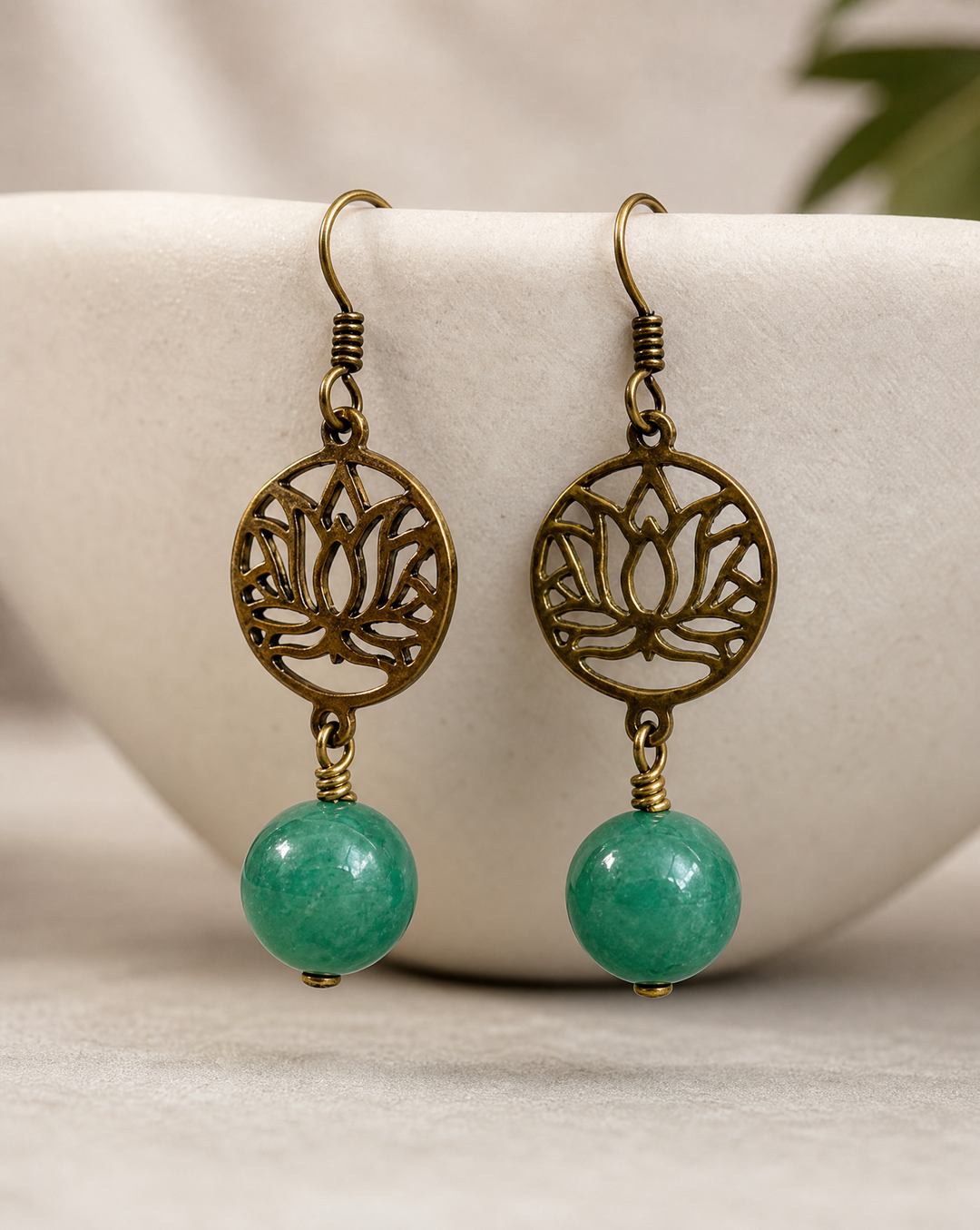 SLATE + SALT - Lotus Drop Earrings